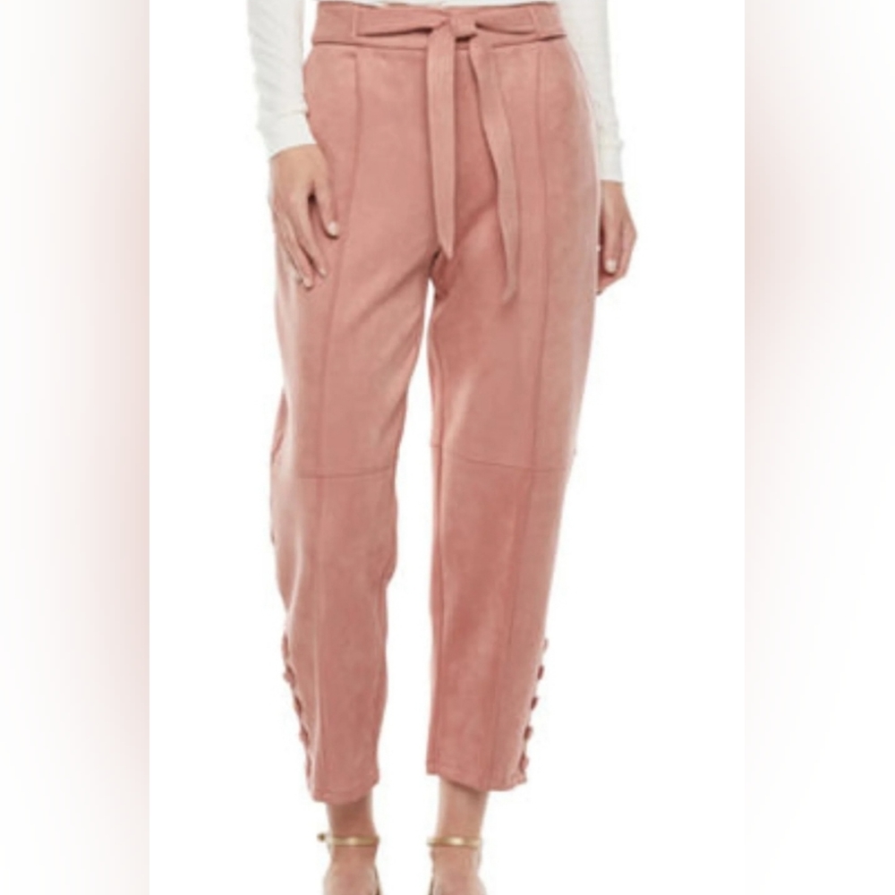 Ryegrass Pink High Rise Tapered Pants